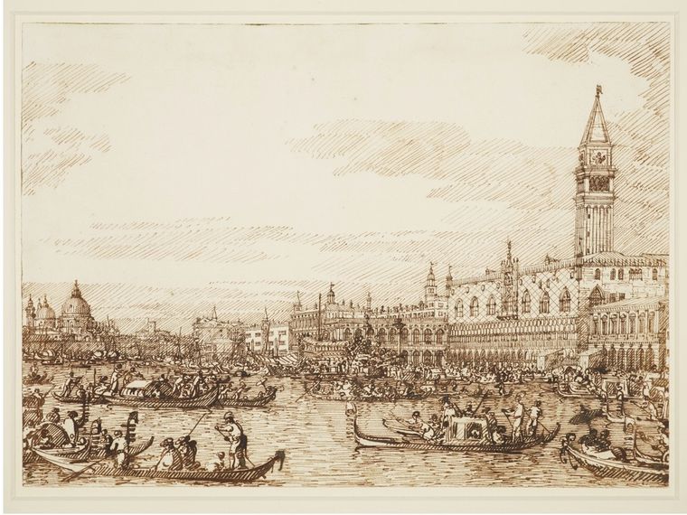Canaletto, un grabado de la obra.