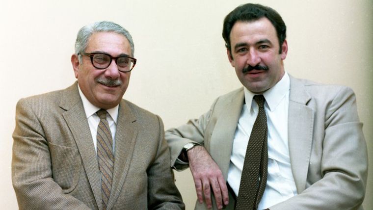 Los compañeros del equipo de Gobierno de Santiago Felipe Llaver en 40.10 Foto: Archivo Patrimonial de Mendoza