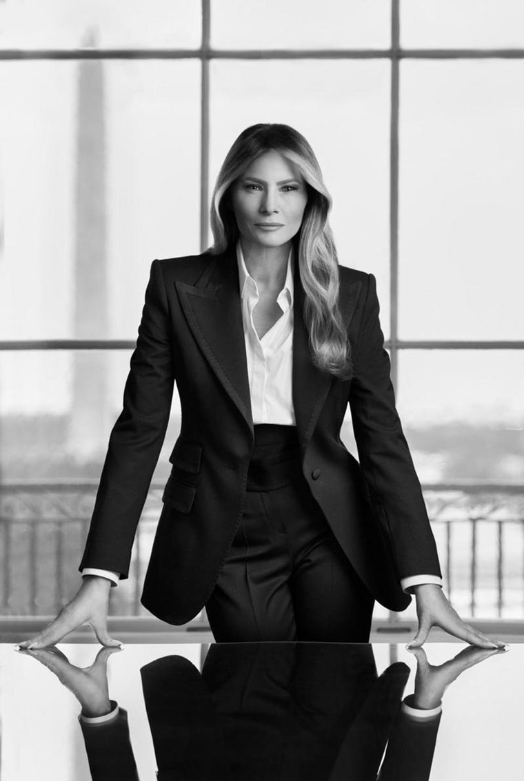 El retrato oficial de la primera dama de EE.UU., Melania Trump, fue hecho por la fotógrafa belga Régine Mahaux. Foto: Régine Mahaux/Casa Blanca