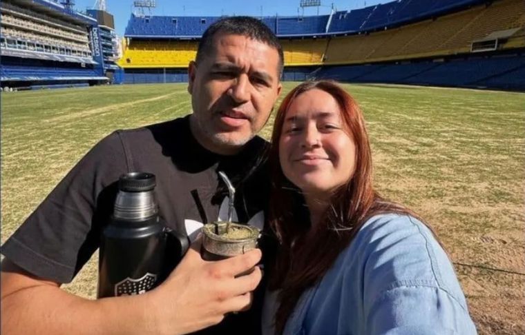 El presidente de Boca estuvo en la Bombonera junto a su hija Foto: @floriquelme