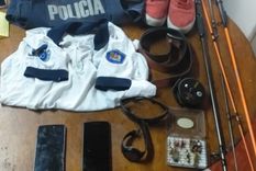 Parte de los elementos secuestrados al ex policía que ahora es delincuente