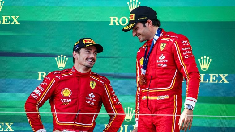 Leclerc lanzó una frase que incomodó a su compañero en Ferrari. Foto: @ScuderiaFerrari