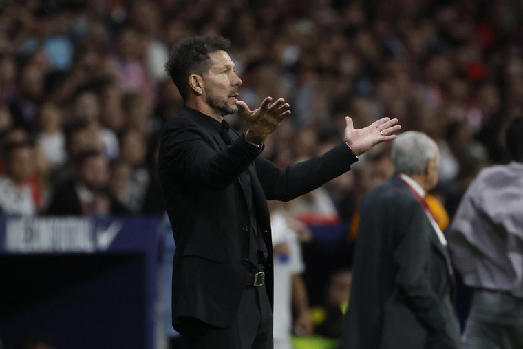 Diego Simeone durante el clásico de Madrid. Foto: EFE