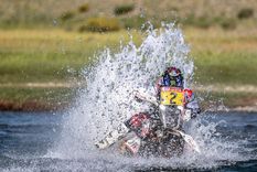 Franco Caimi cayó al agua y perdió mucho tiempo para poder salir Foto: Instagram @francocaimi