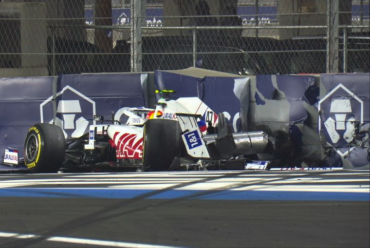 Así quedó el Haas. Foto: Captura