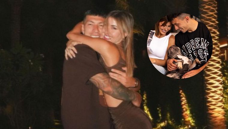 El jugador y su pareja hicieron el anuncio en redes sociales. Foto: Instagram: @lisandromartinezzz