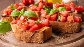 Bruschetta casera: ingredientes frescos y sencillos Foto: Shutterstock