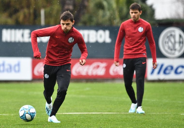 Los hermanos Romero en un entrenamiento del Ciclón. Foto: publicada en TyC Sports
