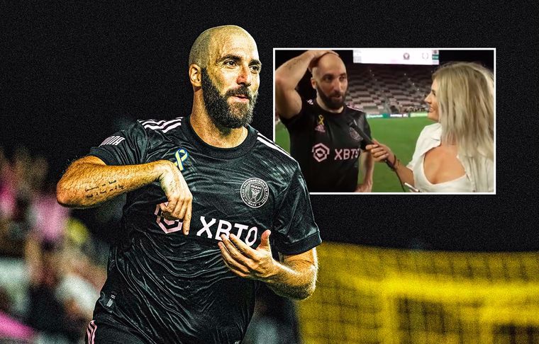 Gonzalo Higuaín La divertida entrevista de Higuaín con una periodista que le habló en spanglish.