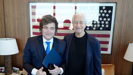 Jamie Dimon junto a Milei en Nueva York