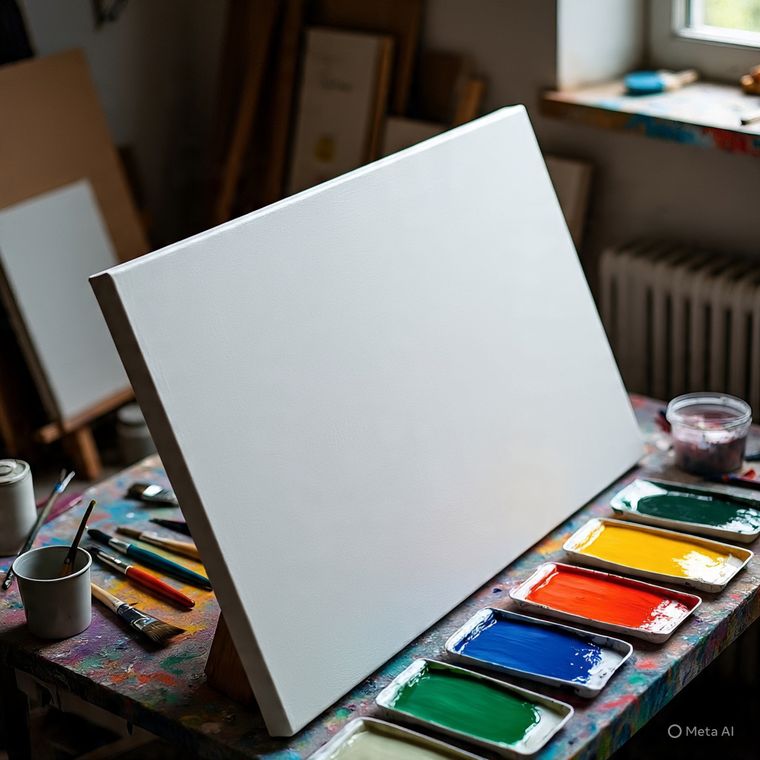 Un lienzo en blanco. Foto: Meta AI Un lienzo en blanco. Foto: Meta AI