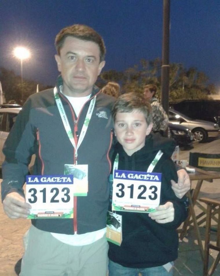 Juani Goudailliez junto a su padre en el Trasmontaña de 2011. Juani Goudailliez junto a su padre en el Trasmontaña de 2011.