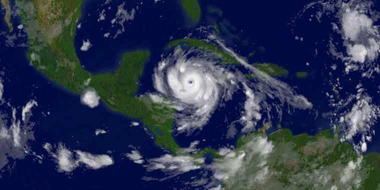 Imágenes satelitales del Huracán. Foto: EFE