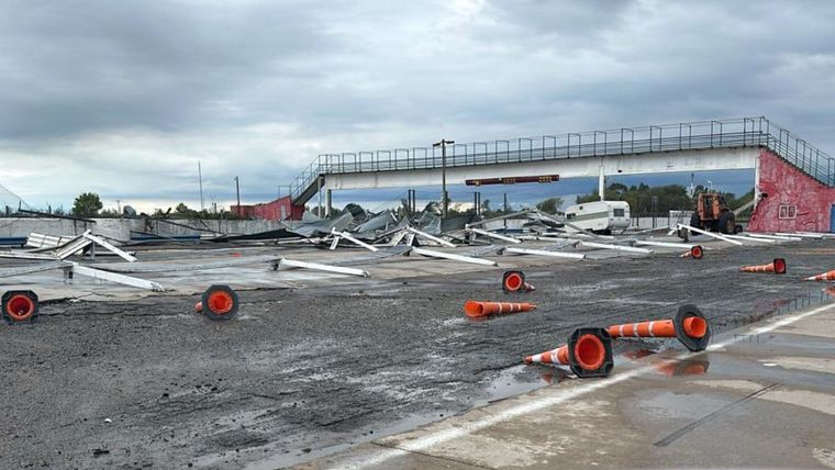 Así quedó una parte del trazado Foto: Redes Sociales