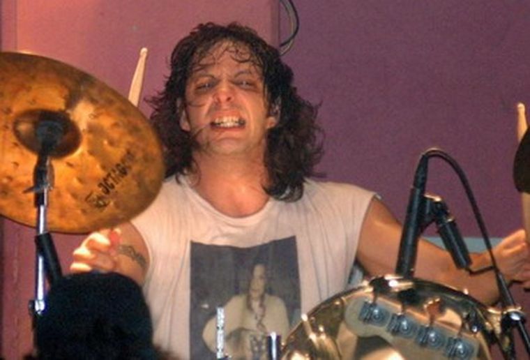 El baterista de Callejeros, Eduardo Vázquez.