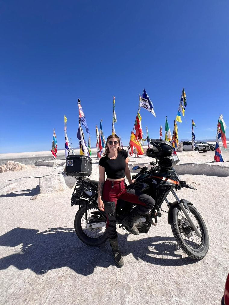 Melissa y su moto Foto: Gentileza Melissa Orth