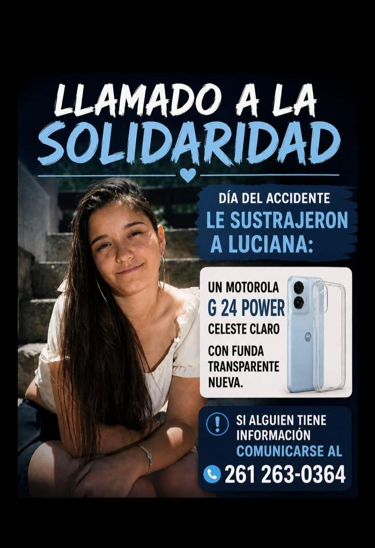 La familia de Luciana Baez lanzó una cadena para encontrar el teléfono de la joven La familia de Luciana Baez lanzó una cadena para encontrar el teléfono de la joven