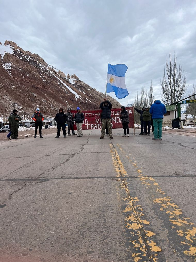El corte en la Ruta 7 Foto: Gentileza