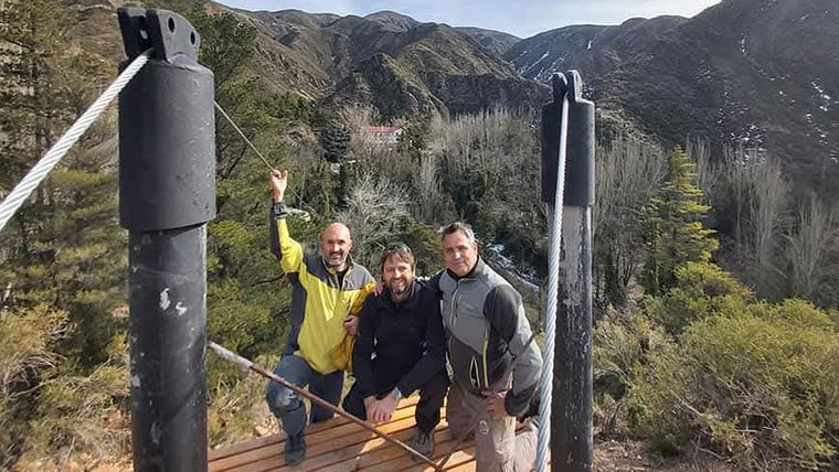 Mariano Rodríguez, Roby Riedel y Pablo García, fundadores de Mapsa Group SA, la nueva concesionaria de Los Penitentes.
