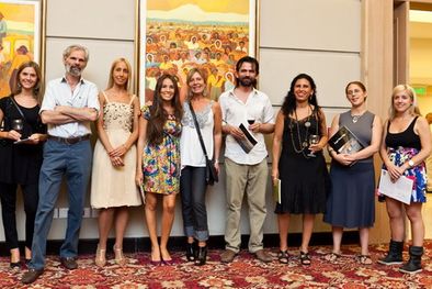 MDZol | La curadora Natalia Da Rold, junto a los artistas invitados: Ángel Gil, Martín Villalonga, Silvia Basso, Cecilia Prato, Fernando Jereb, Lucía Coria, Laura Rudman, Natalia Sánchez Valdemoros y Florencia Aise. Foto: Gentileza