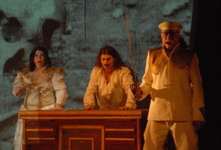 Escena de la puesta teatral.