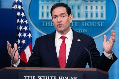 El secretario de Estado, Marco Rubio, habló ante periodistas en la Casa Blanca. El secretario de Estado, Marco Rubio, habló ante periodistas en la Casa Blanca.