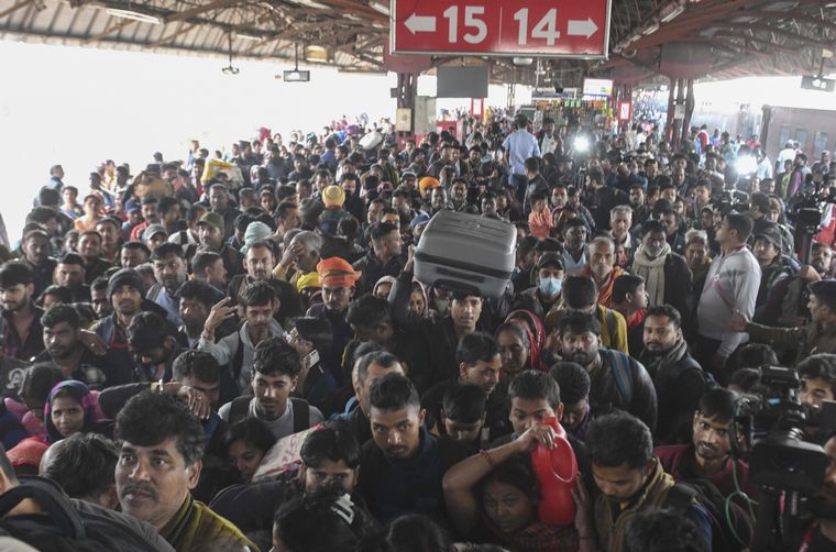 Por una estampida murieron 15 personas en la India. Foto: NA