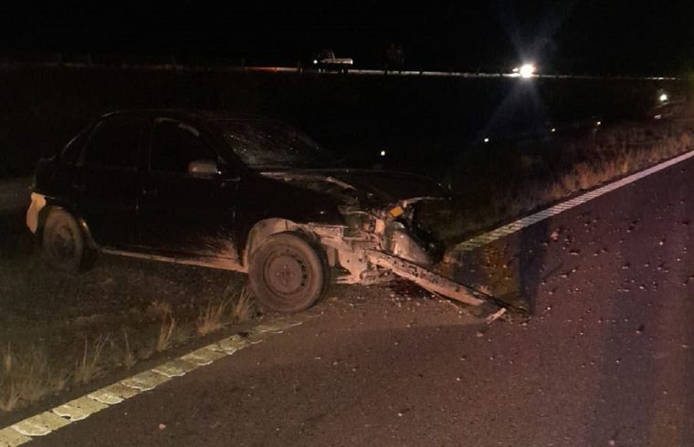 El auto que impacto con el móvil policial Foto: Ministerio de Seguridad