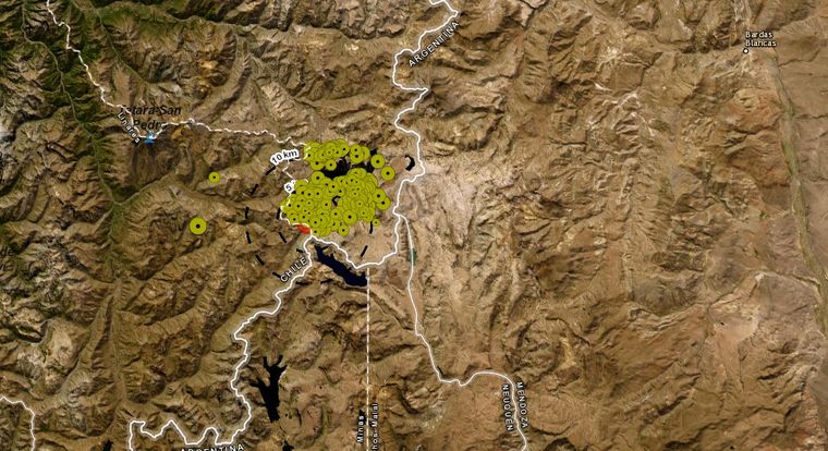 sismos laguna del maule mapa