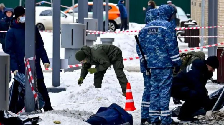 El lugar del atentado de este martes en Moscú. Foto: GETTY IMAGES