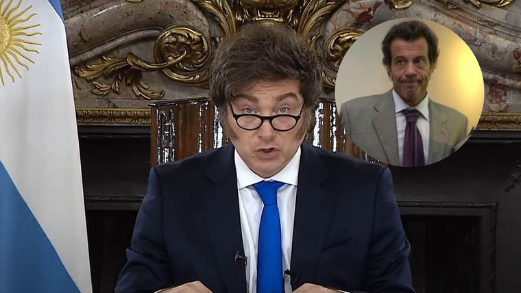 El presidente Javier Milei y el titular de la Unidad de Información Financiera (UIF).