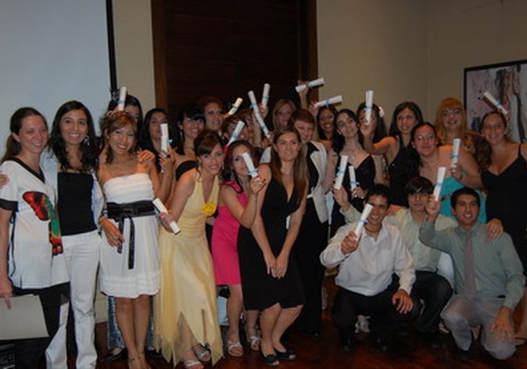 La graduación de los becados del año pasado.