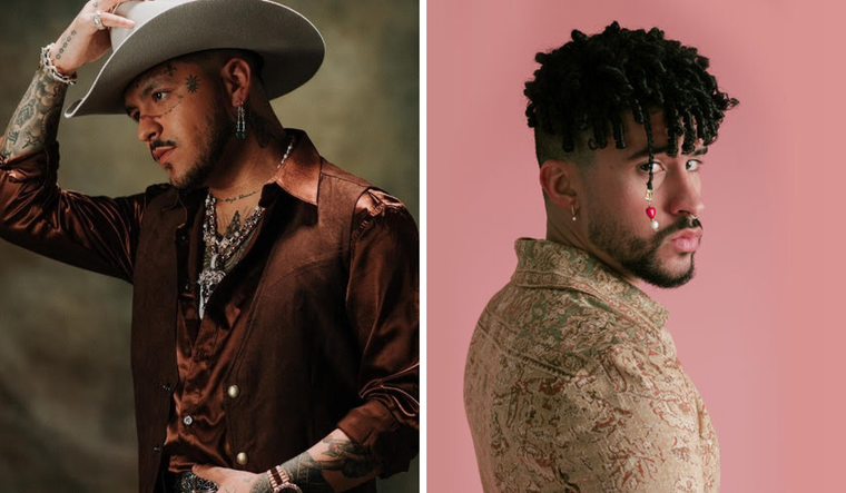 Bad Bunny tuvo un romance caliente con la novia de Christian Nodal, la misma que ahora espera un bebé del artista mexicano. Foto: Instagram @nodal // @badbunnypr