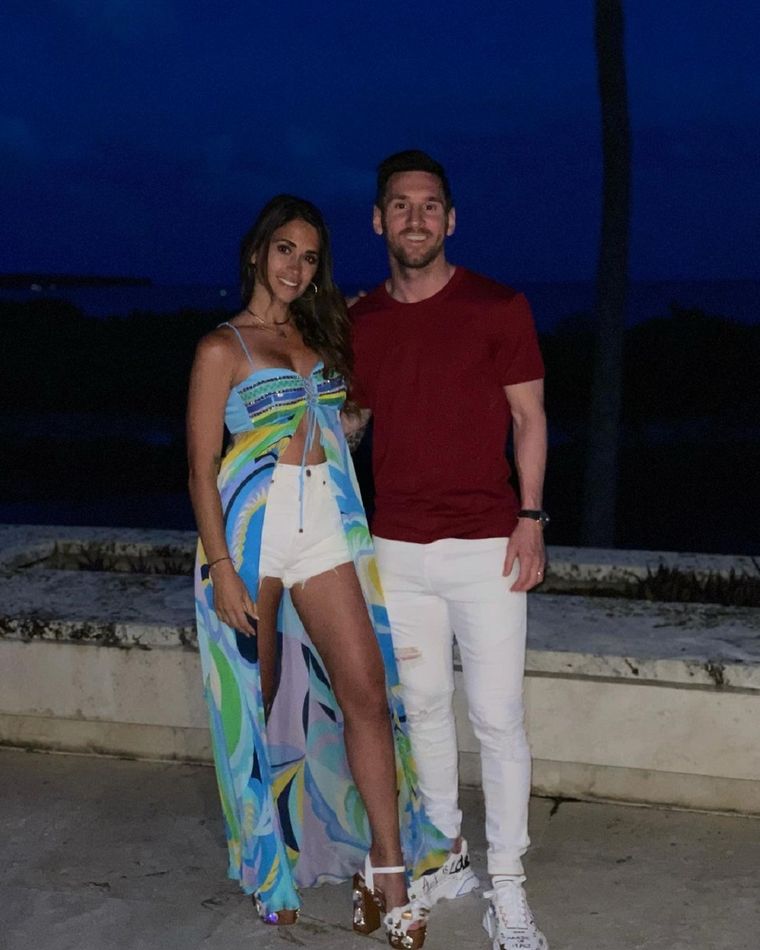 Lionel Messi junto a su esposa Antonela Roccuzzo en Miami. Foto: Instagram