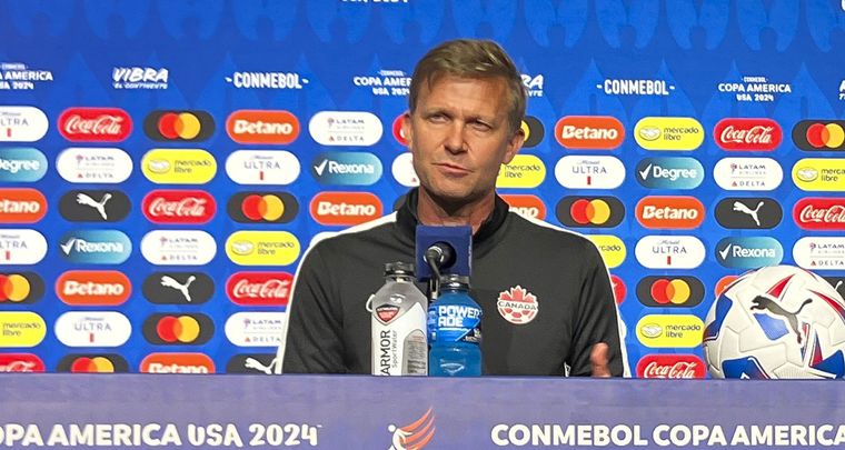 Jesse Marsch en conferencia de prensa. Foto: EFE