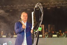 Diego Costarelli y la Vendimia de Godoy Cruz sin autoridades.&nbsp;