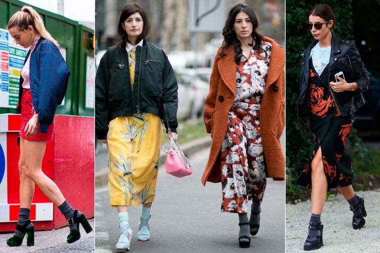 Chanclas con medias: es furor.