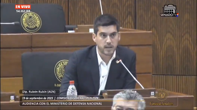 El diputado que pidió ir a la guerra en plena sesión del Congreso paraguayo Foto: Captura.