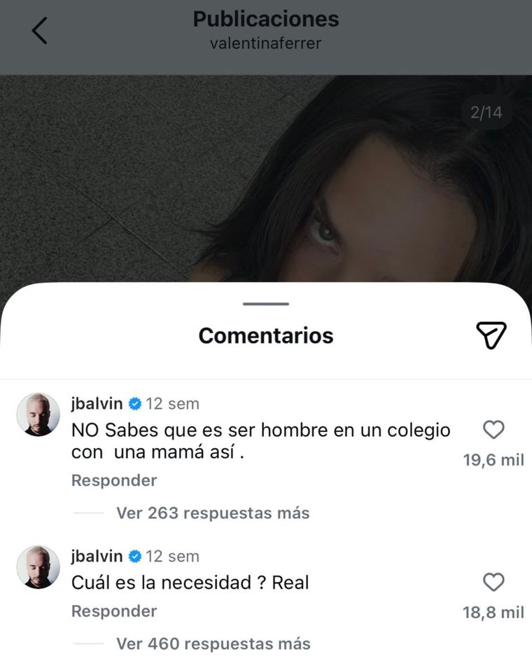 Los comentarios de J Balvin en las publicación de la Miss Mundo Argentina 2014. Los comentarios de J Balvin en las publicación de la Miss Mundo Argentina 2014.