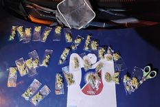 En Godoy Cruz un individuo llevaba más de 30 envoltorios de marihuana en un morral