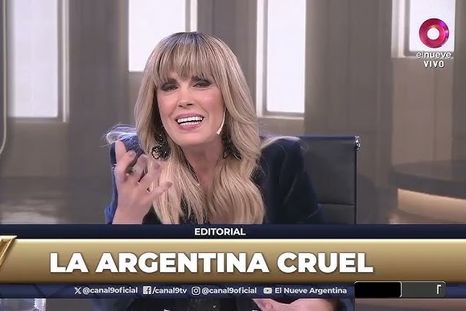 Viviana Canosa volvió a la TV con un inesperado invitado. Foto: captura de video El Nueve. Viviana Canosa volvió a la TV con un inesperado invitado. Foto: captura de video El Nueve.