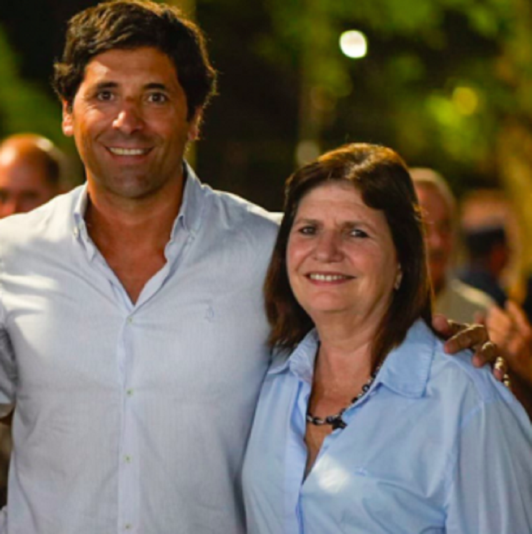 Sebastián García de Luca junto a Patricia Bullrich