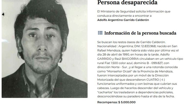 Ficha con información sobre la desaparición de Adolfo Garrido. Ficha con información sobre la desaparición de Adolfo Garrido.