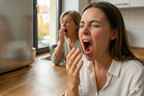 El bostezo es contagioso. Fuente: IA Gemini. El bostezo es contagioso. Fuente: IA Gemini.