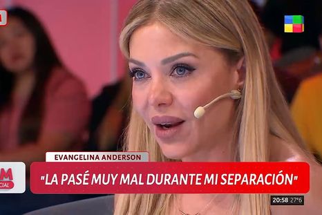 Evangelina Anderson se sinceró sobre su separación de Martín Demichelis. Foto: captura de video América. Evangelina Anderson se sinceró sobre su separación de Martín Demichelis. Foto: captura de video América.