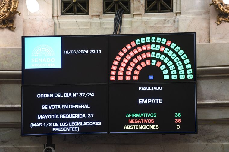 Así fue la votación en general de la Ley Bases Foto: Noticias Argentinas