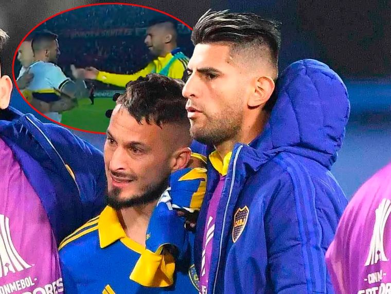 Zambrano y Benedetto se encontraron tras la victoria de Boca.