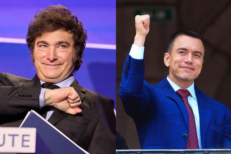 El encuentro entre Javier Milei y Daniel Noboa estará alineado a temas de comercio exterior, inversiones y política internacional. El encuentro entre Javier Milei y Daniel Noboa estará alineado a temas de comercio exterior, inversiones y política internacional.