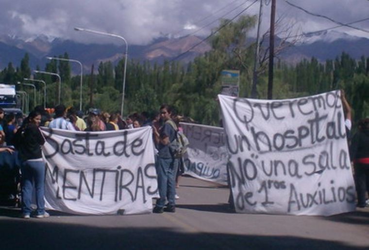 Los uspallatinos exigen soluciones. Foto: MDZ