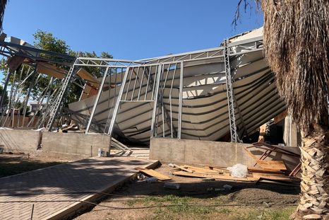 El edificio que se derrumbó en el club Giol. El edificio que se derrumbó en el club Giol.